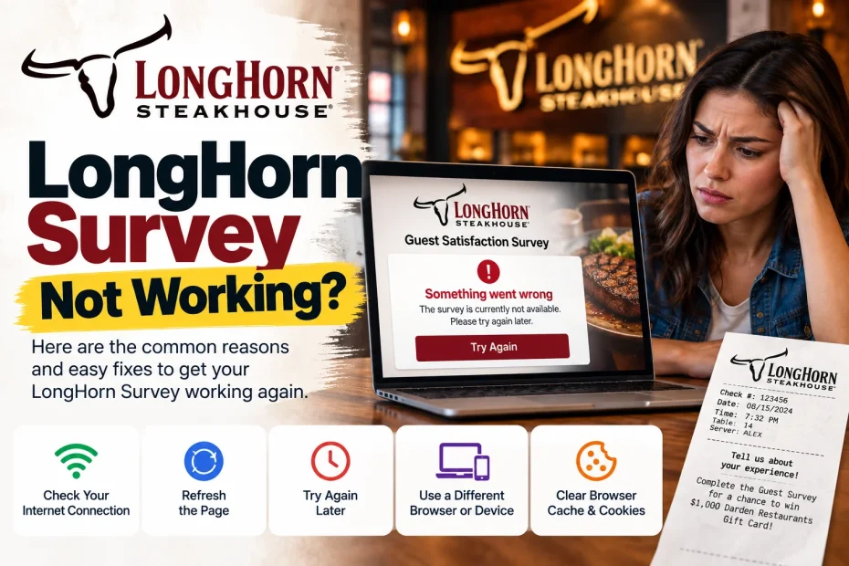 Longhorn steakhouse survey not working